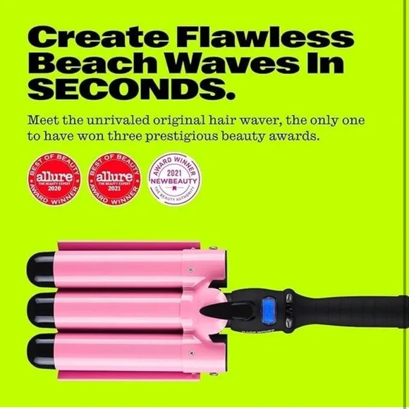 Trademark Beauty Three Barrel Hair Waver, Curling Iron Jumbo